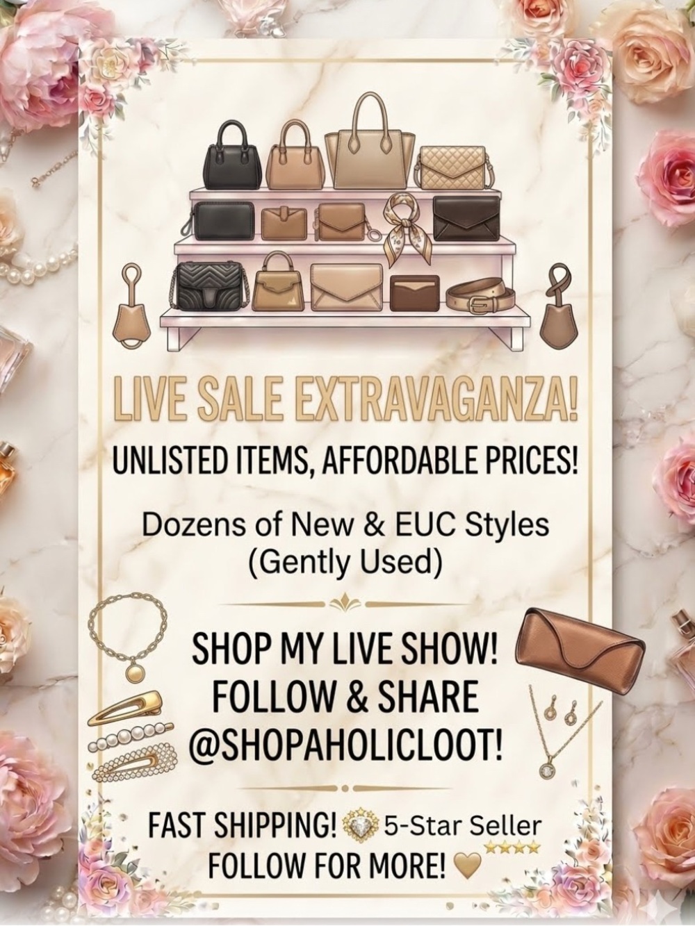 Live Sale Bags and accessories!